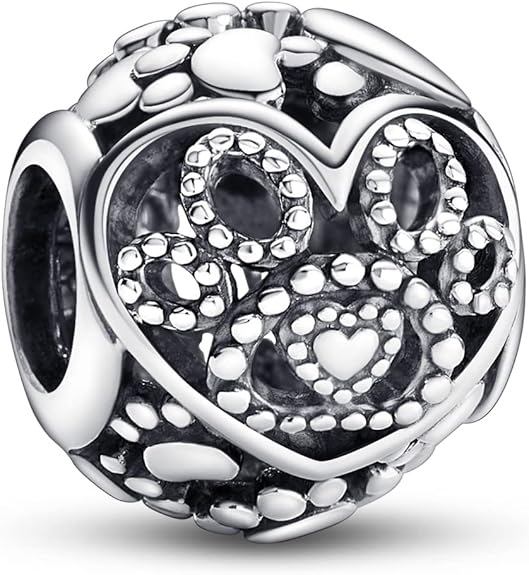 Pandora Fur Hearts & Paw Prints Charm - Compatible Moments Bracelets - Jewelry for Women - Gift for Women in Your Life - Made with Sterling Silver