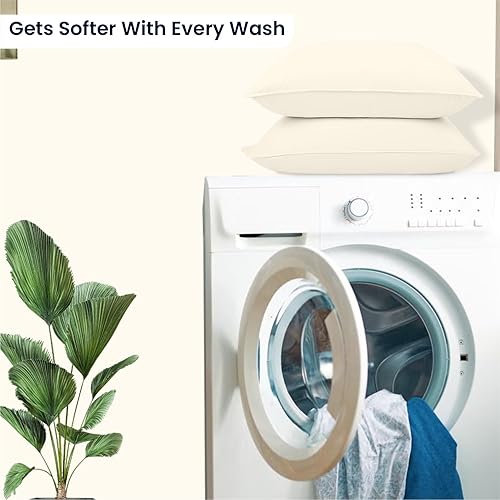 Miniatura 6 de SGI Bedding Funda de almohada de algodón egipcio de 1000 hilos, fundas de almohada tamaño King, 1000 unidades para cama tamaño King, fundas de