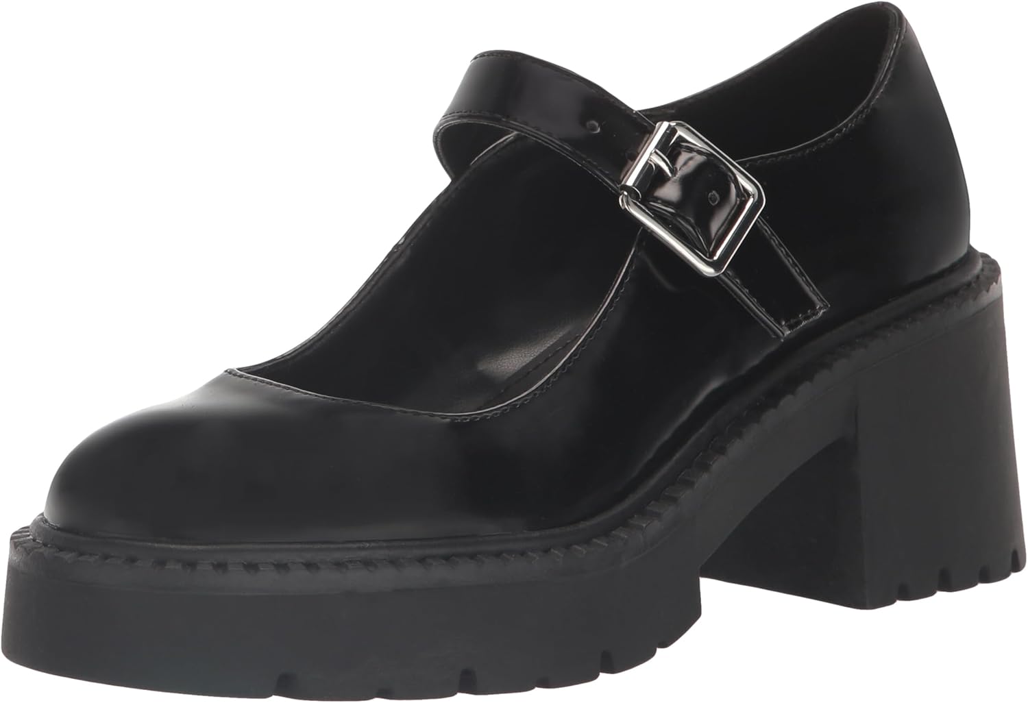 Madden Girl Women's Thrivee Mary Jane Flat, Black Box, 6.5