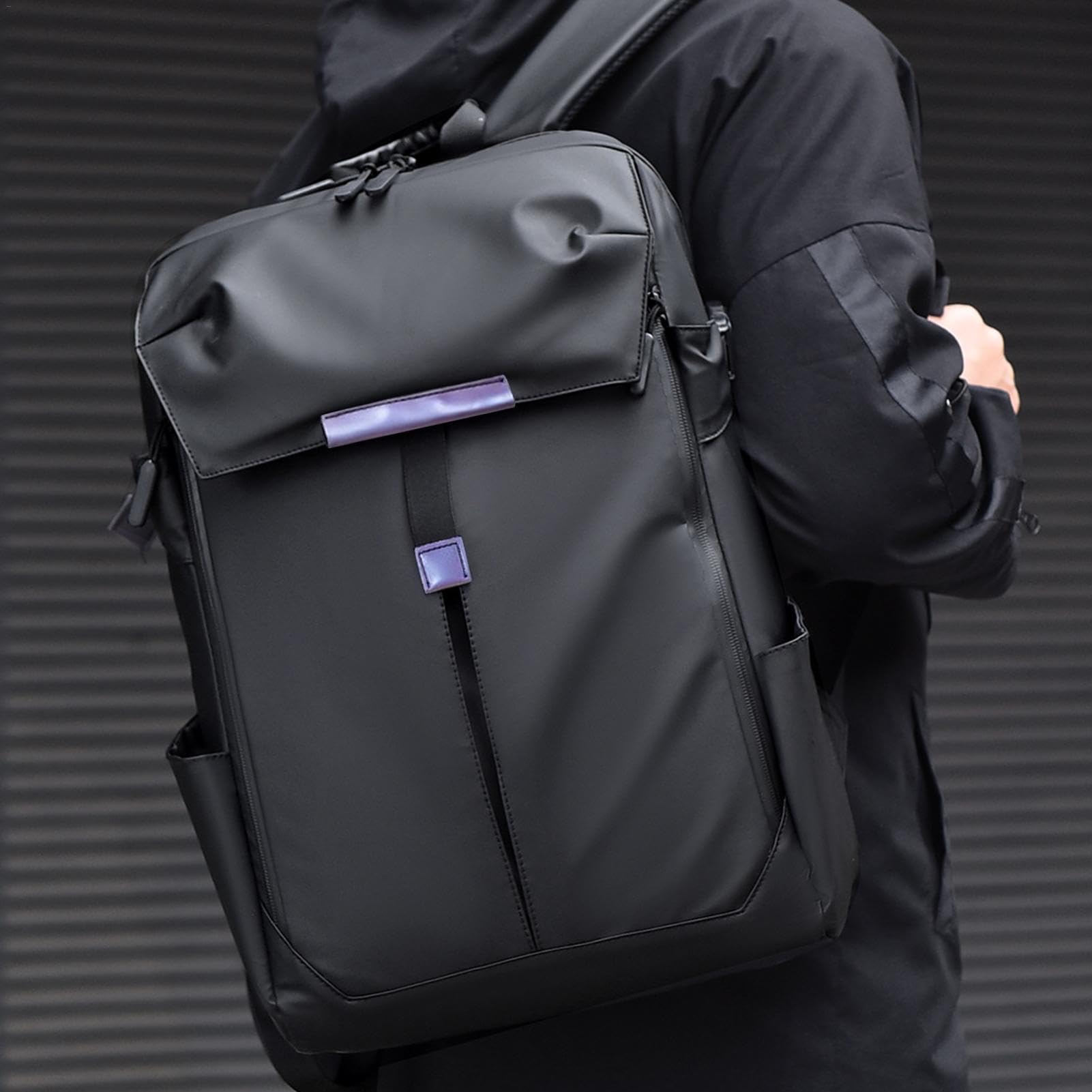 Borsa per casco da moto, zaino per casco da moto, zaino da viaggio a lunga | distanza, borsa da equitazione espandibile per casco, grande capacità, porta casco da uomo, Nero , Siehe Beschreibung