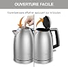Krups Excellence Kettle, Brushed Metal Surface, 1.7 L Capacity, Easy Open Cover, Precision Cast Tip, Water Level Indicator on Handle, Automatic Close Feature