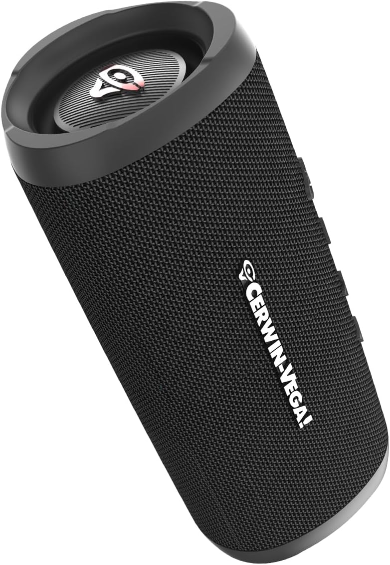 Cerwin Vega VEGAMINI VMBLK Portable Bluetooth Hand Held Speaker with Strap,Black