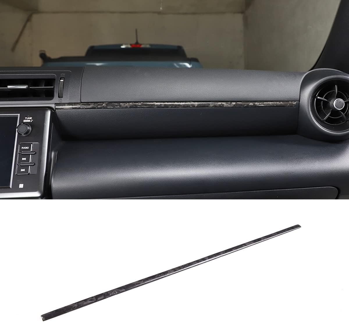 Real Carbon Fiber for Toyota 86 Subaru BRZ 2022 Car Decorative Strip on co-Pilot Glove Box Panel Cover Car Interior Accessories (Forged Carbon)