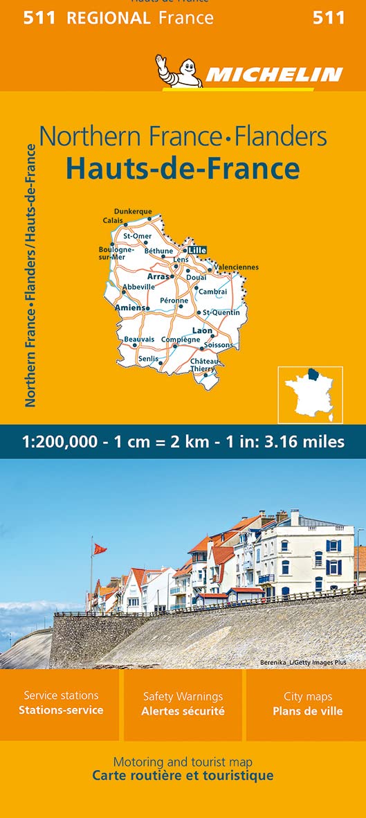 Nord-Pas-de-Calais, Picardy - Michelin Regional Map 511: Straßen- und Tourismuskarte 1:200.000 (Michelin Maps, 511)