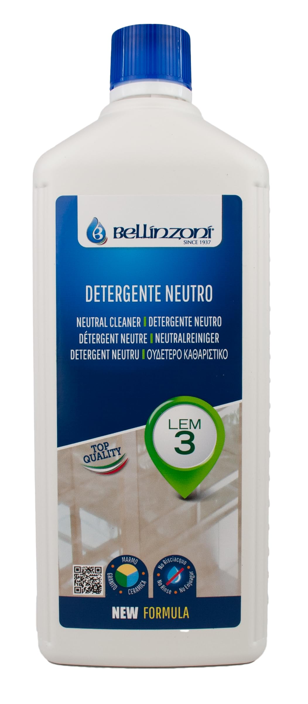 Bellinzoni LEM3 Concentrated Daily Maintenance Cleaner for Marble & Granite Floors (1 Liter)