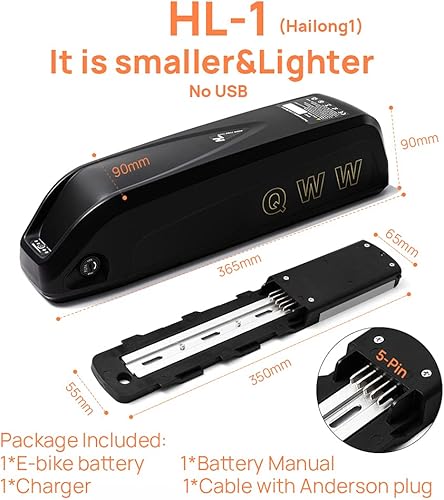 Miniatura 4 de Batería de iones de litio para bicicleta eléctrica de 48 V 13 Ah para kit de motor de 100 W - 1100 W con carga..