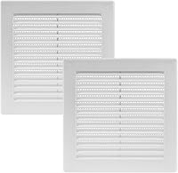 Vista 25 de Vent Systems 3 x 3 pulgadas (dimensiones de apertura) - Cubierta de ventilación de plástico blanco Soffit - Rejilla de ventilación cuadrada plana