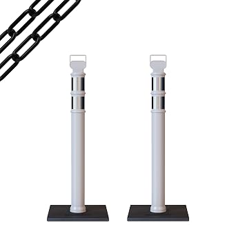 Trafford Industrial 2-Pack 45" White Delineator Post Kit
