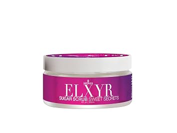 Sensuva ELXYR Sugar Scrub | Premium Exfoliating Body Scrub Removes Dead, Dry Skin for a Soft & Hydrated Feel | Nourishing Body Care | Sweet Secrets Pomegranate, Fig, Coconut, Plumeria 8oz.