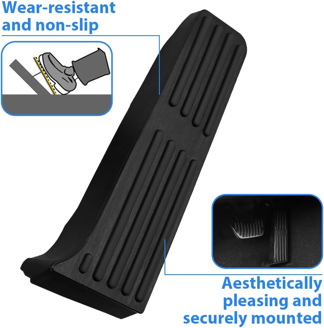 Brake Gas Accelerator Pedal Cover Compatible for Toyota Camry 2018-2021, for RAV4 2019-2021, For Highlander Avalon Sienna 2020-2022,Compatible For Lexus ES LS Accessories Foot Pedal Cap