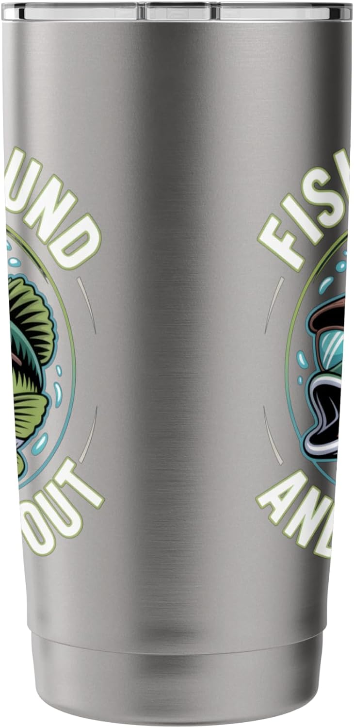 Fish Around and Find Out + Fishing Enthusiasts + Fun Summer Stainless Steel Insulated Tumbler image 2
