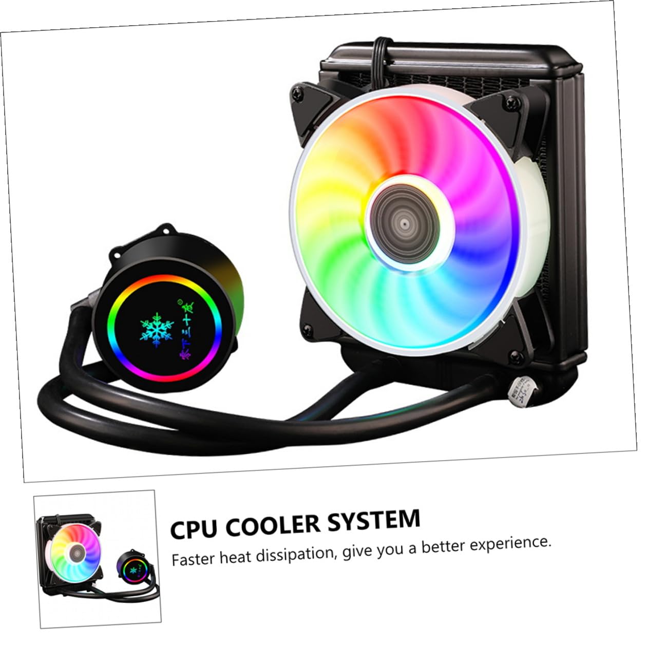 Liquid CPU Cooler Heat Exchanger Mute Computer Cooling Setup for Gaming Desktops with Integrated Water Cooling Suitable for High-Performance Pcs