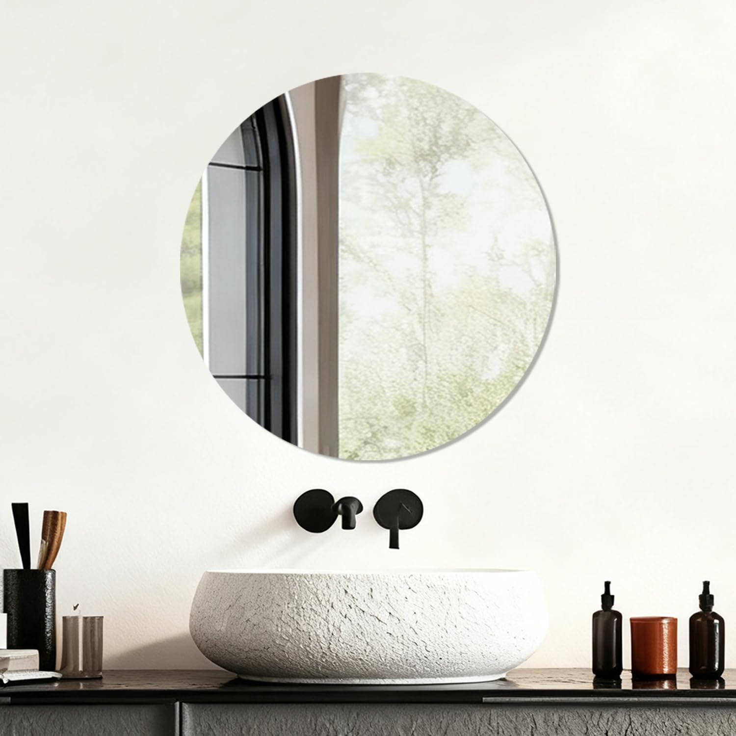 Miroir rond salle de bain et entrée pour agrandir vos espaces
