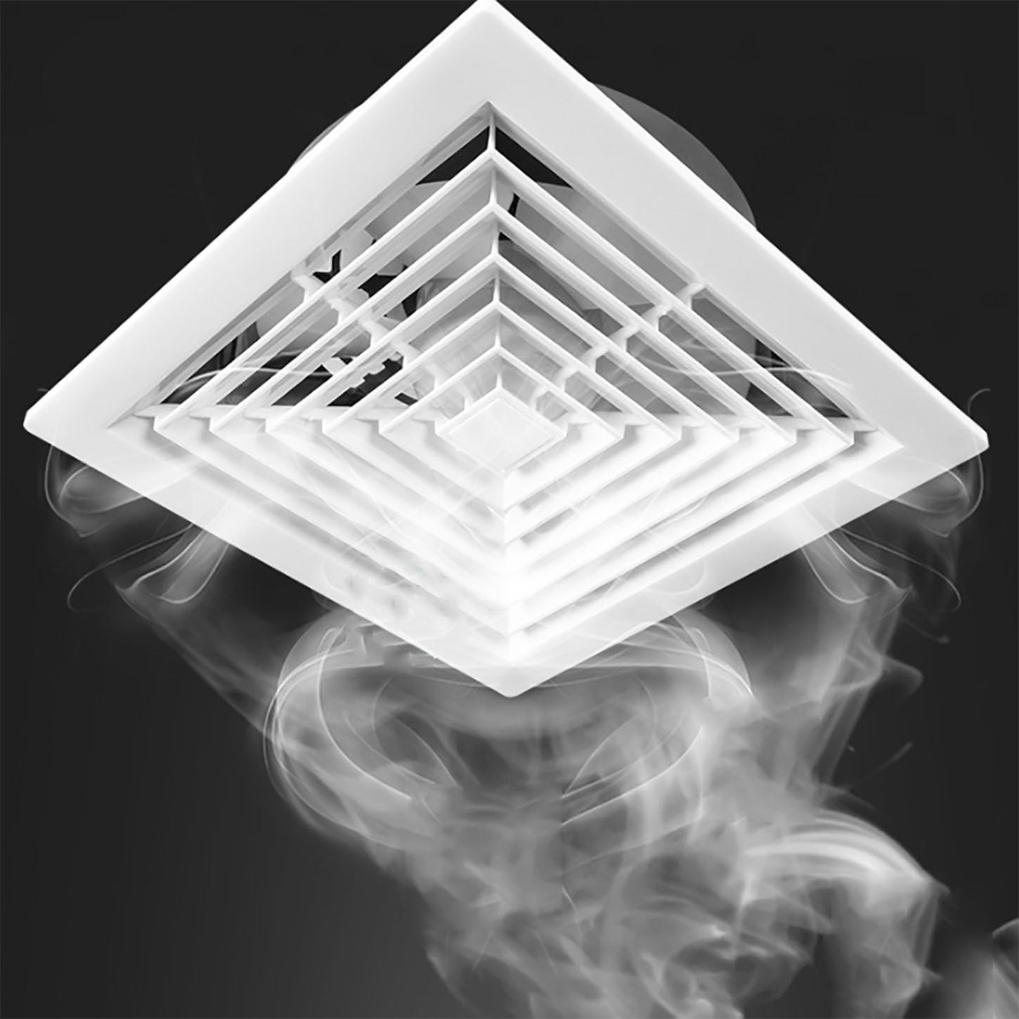 Aspiratore Bagno,600 M³/Ora Estrattore Aria Soffitto,Design della Griglia del Vento,Motore in Rame Puro,Ventola Aspirazione per Cucina, Lavanderia, Servizi Igienici,Garage,8 Inches