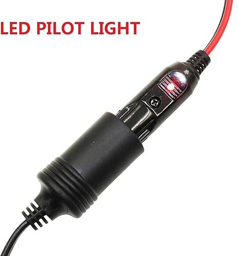 Miniatura 4 de Paquete de 6 Encendedor de cigarrillos de repuesto de 12 V macho con plomo, 12 V 15 amperios, enchufe macho de repuesto con luz LED, enchufe de