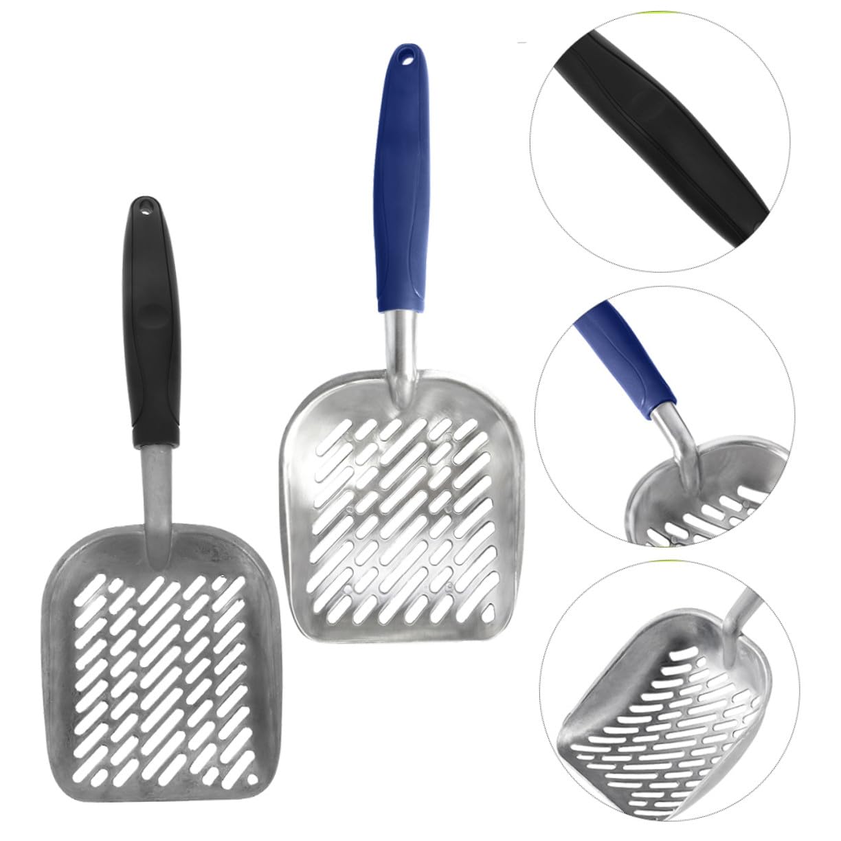 2 Lettiera in con Fori per Filtraggio Ergonomico Resistente in per Pulizia e