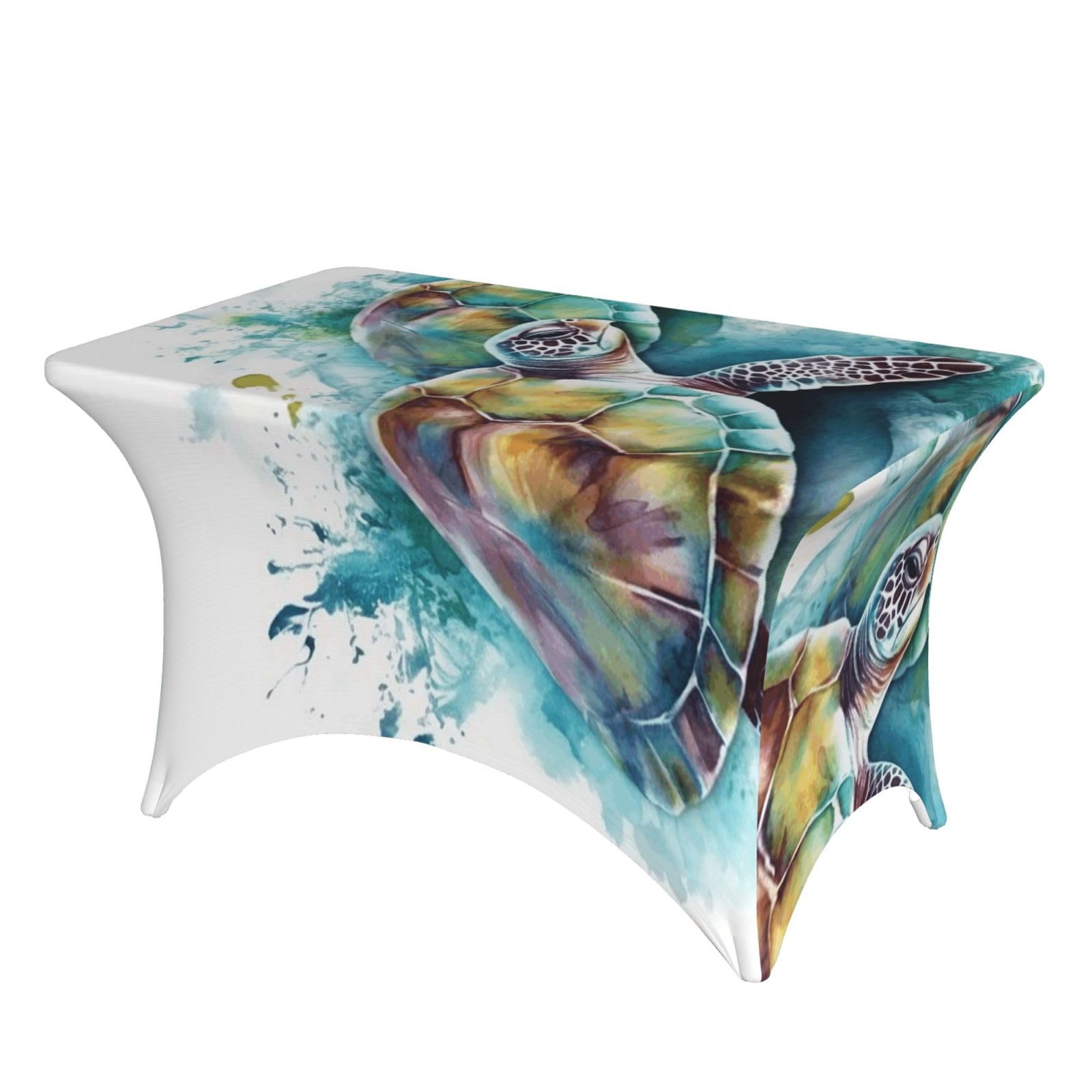 Nappe de table rectangulaire de 1,2 m en élasthanne imperméable de fête