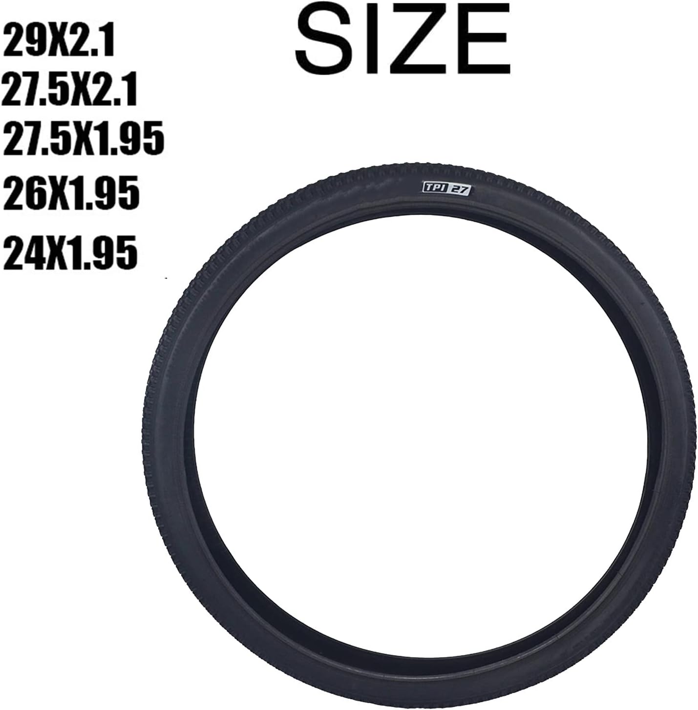 Bike Tire,Wear-Resistant,24x1.95/26x1.95/27.5x1.95/27.5x2.10/29.5x2.10,40-65 PSI for Mountain Bicycle (Size : 24 * 1.95)