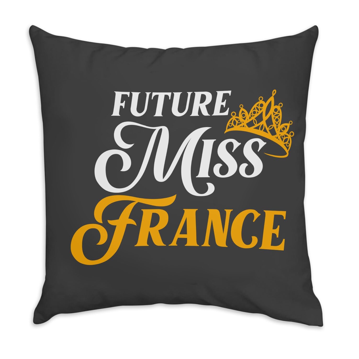 Coussin en velours noir idéal pour décorer le lit d'une chambre d'enfant