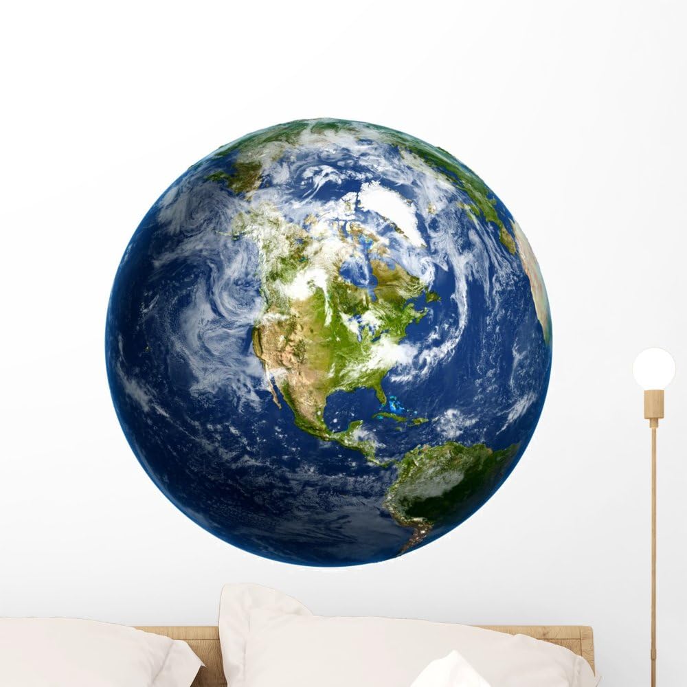 Wallmonkeys FOT-81510392-24 WM362770 Planet Earth Peel and Stick Wall Decals H x 24 in W, 24" 24" W-Medium
