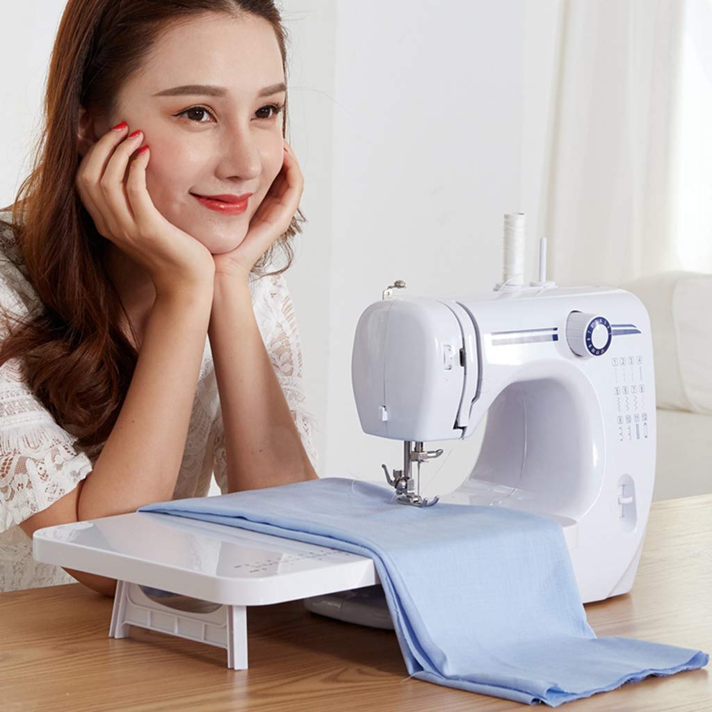 Máquina de Coser portátil con Pedal y Mesa de extensión Mini 12 Puntadas Máquina de Coser eléctrica Herramienta de Costura con luz LED Ofrece una Variedad de Regalos