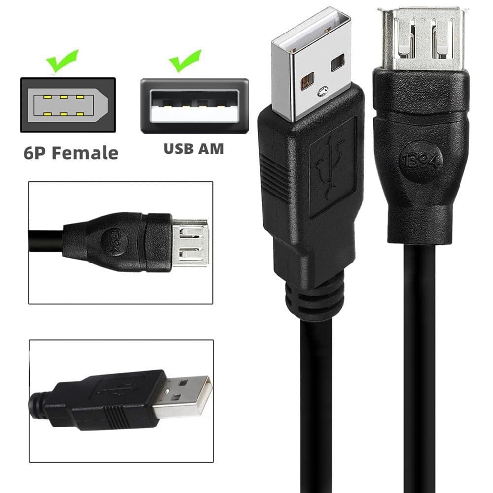 adattatore USB Firewire IEEE 1394 6 Pin a USB 2.0 AM adattatore plug and play per fotocamera digitale facile da usare