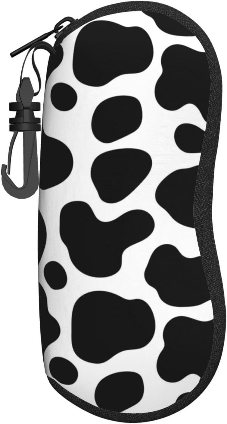Glasses Case Sunglasses Soft Case Zipper Light Neoprene Eyeglass Pouch with Belt Clip for Women Men