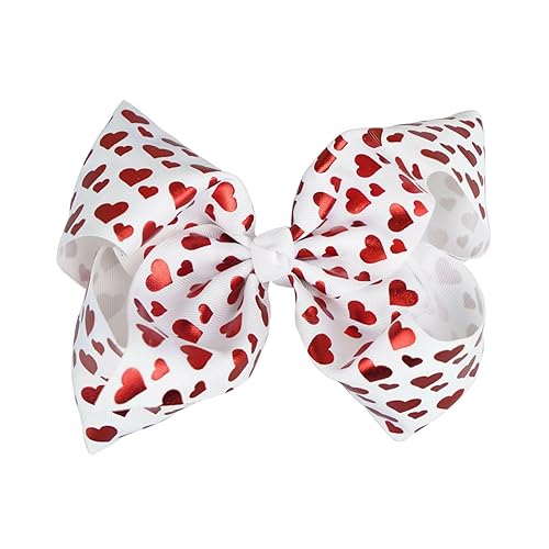 Miniatura 8 de Pinzas para el pelo para niñas, horquillas para el cabello con cinta para el cabello para días de San Valentín JHV14 (Bow-B0)