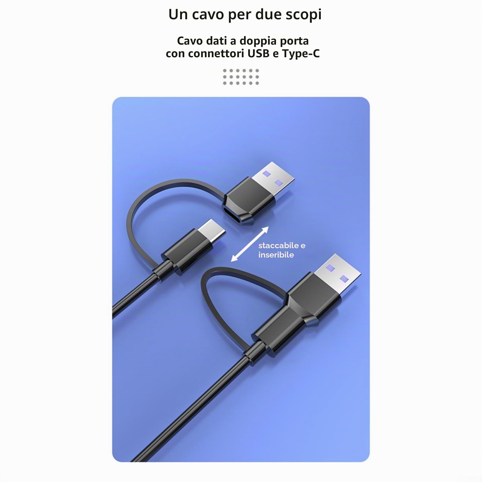 Scheda audio esterna USB/USB-C con surround virtuale 7.1, controllo del volume e adattatore audio da 3,5 mm, per cuffie PC, laptop, desktop, cavo da 200 cm