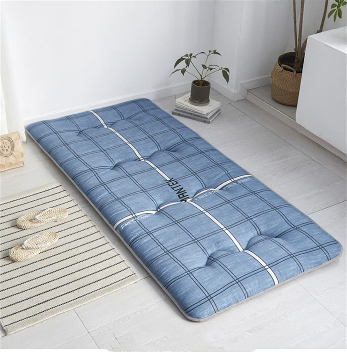 ZWDYY Japanese Futon Mattress,Student Dormitory Roll Up Mattress,Mattress Floor Bed Sleeping Mat Foldable Mattress Tatami,Portable Camping Mattress Foam Memory Pad,Twin Size,P,90200cm