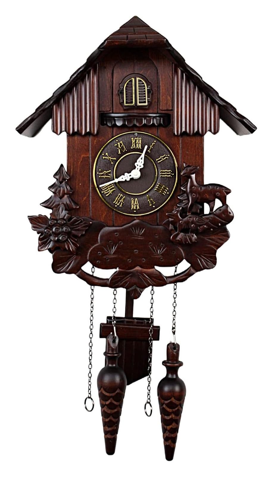DARZYS Cuckoo Clock, Cuckoo Wall Clock, Clocks for Wall,Solid Wood Clock,Home Decor and Pendulum Clock Hand Carved
