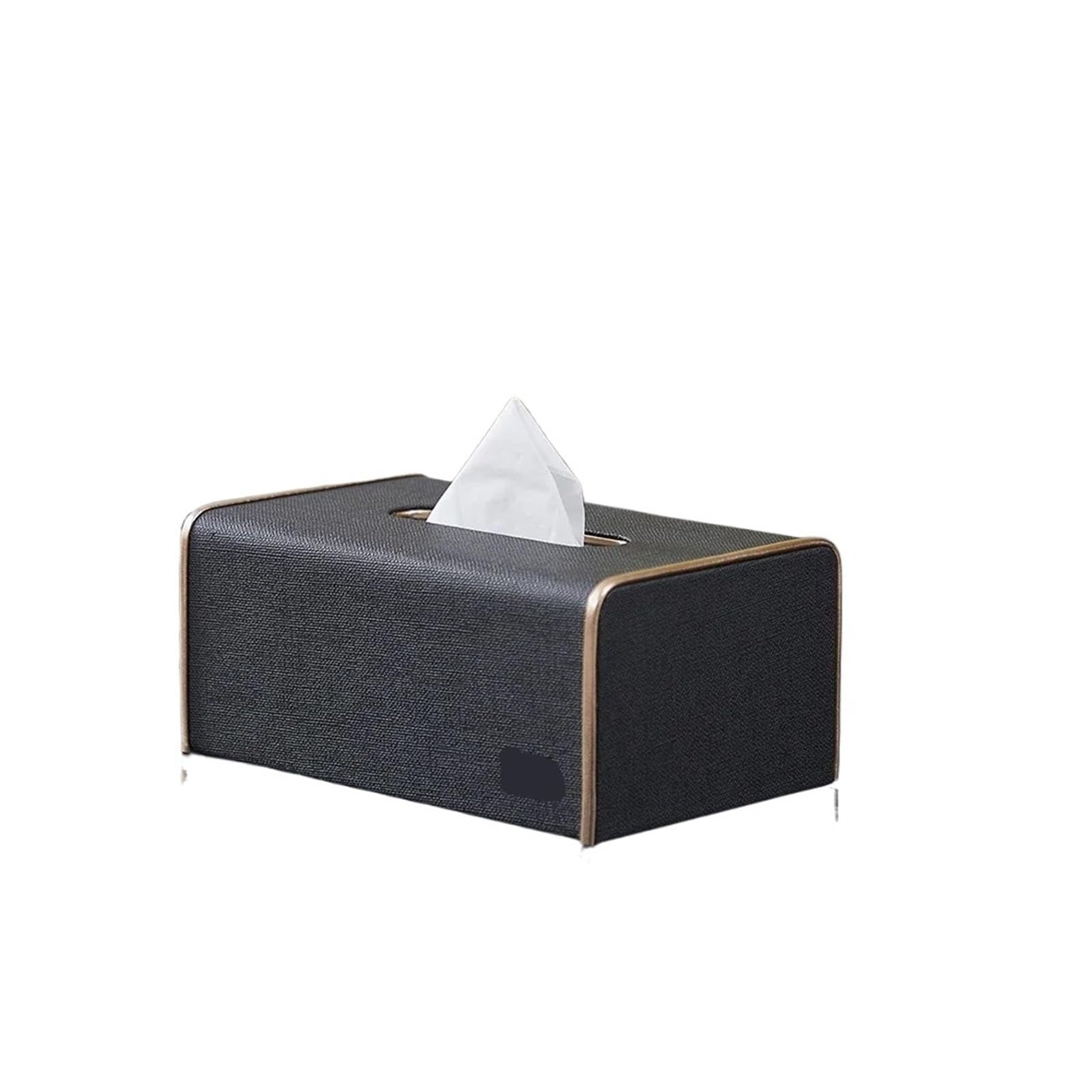 1 pezzo in pelle soggiorno hotel ufficio auto custodia di carta rettangolo quadrato sacchetto immagazzinaggio scatole organizer porta fazzoletti decorativi Für Haus(Dark Grey)