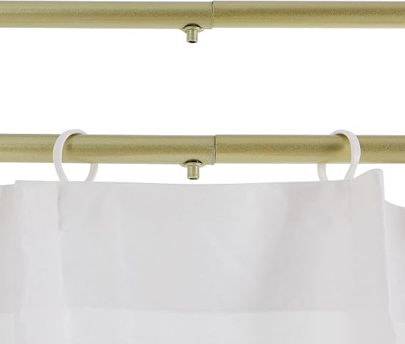 Privacy Partition Curtains U-Shape Room Divider Wall Mounted Curtain Separator Curtain for Bedroom Fitting Room White