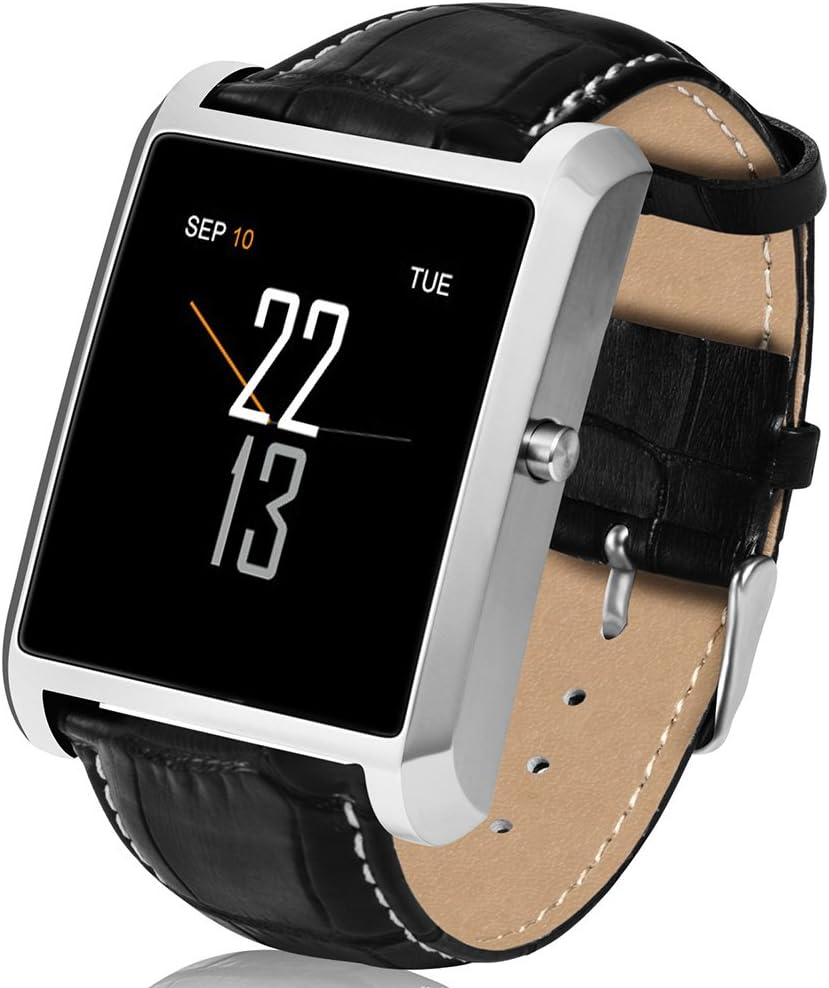 Smart Watch with Bluetooth Calls, Pedometer, Heart Rate and Notifications (Silver)