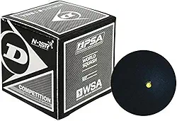 DUNLOP Competição - Bola de squash de ponto amarelo único