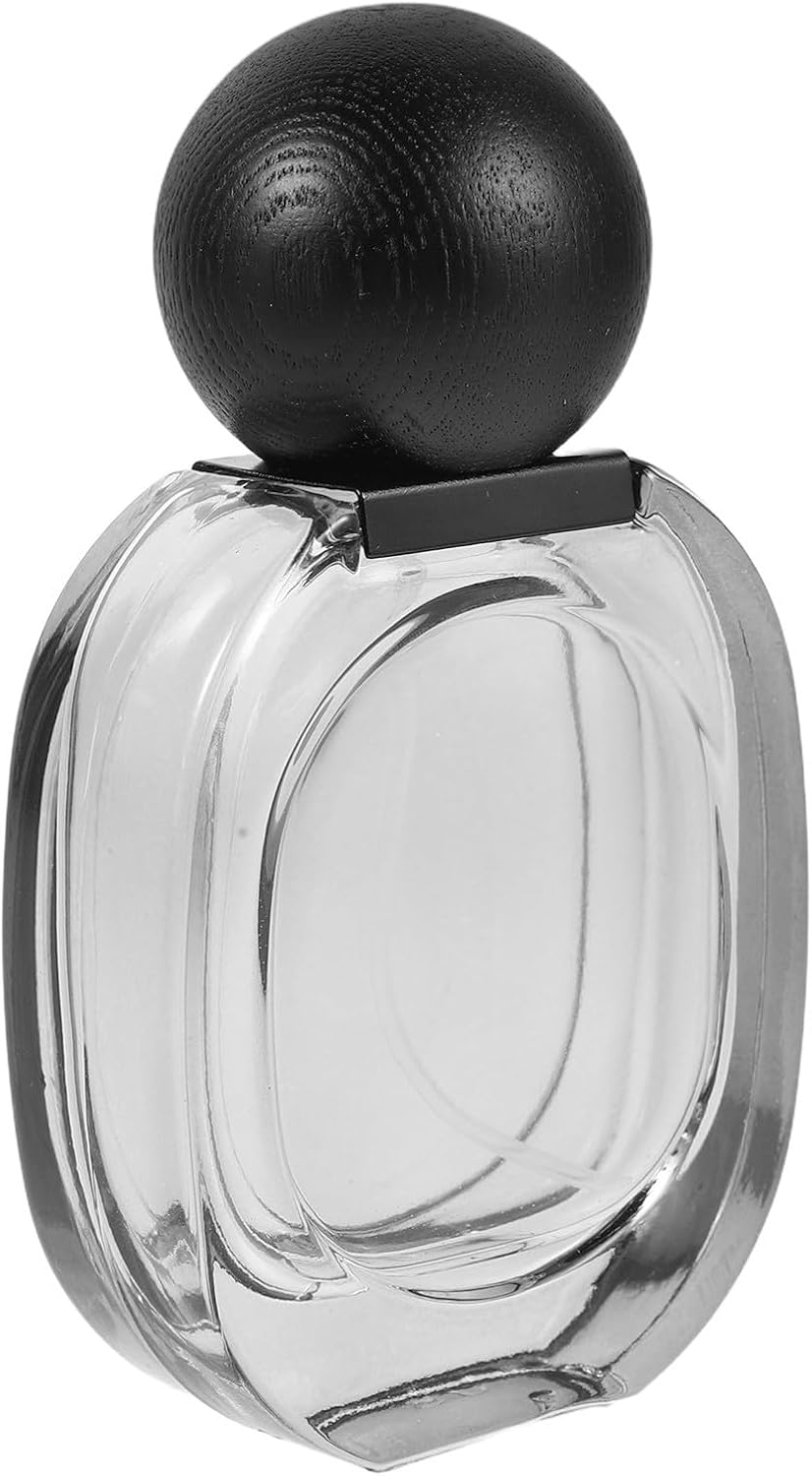 Mipcase 4pcs Refillable Perfume Spray Bottles 30ml Glass Atomizer with Efficient Pressdown Spray and Tight Seal, Portable Black Travel Containers for Daily Use