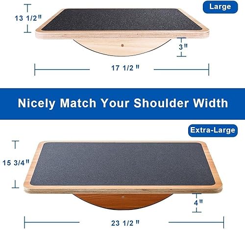 Miniatura 4 de StrongTek Tabla de Equilibrio de Madera Profesional, Tabla Basculante, Accesorio de Escritorio de Pie de Madera, Tabla de Equilibrio para Debajo del