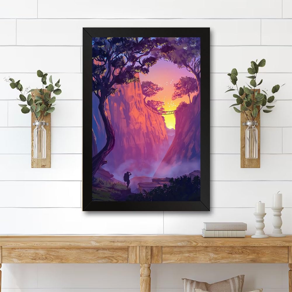 GADGETS WRAP Printed Photo Frame Matte Painting for Home Office Studio Living Room Decoration (11x14inch Black Framed) - The Pinnacle