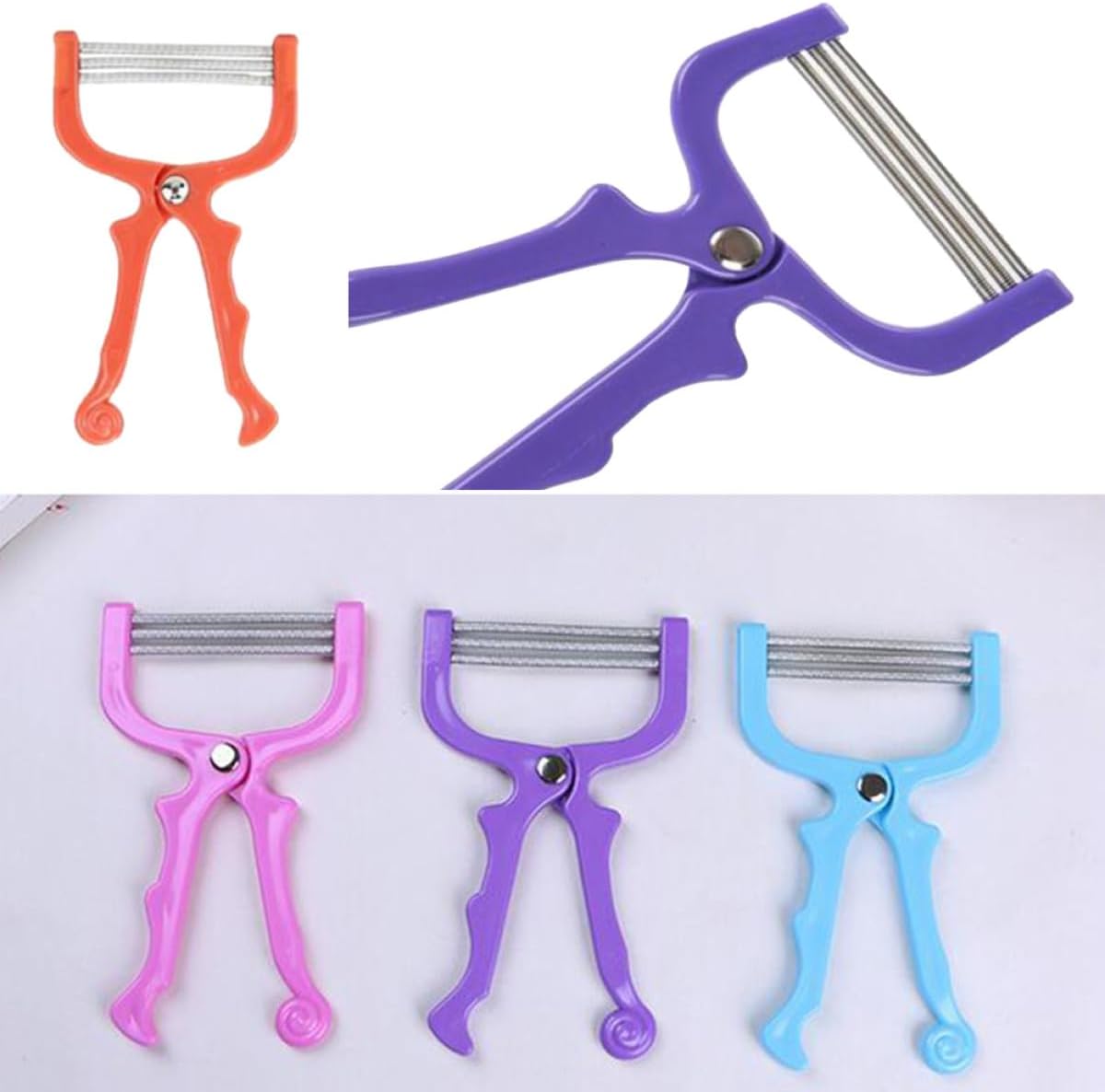 3Pcs Spring Facial Hair Epilators Portable Face Hair Removal Tool for Women and Men Daily Beauty Care Random Color Random Color
