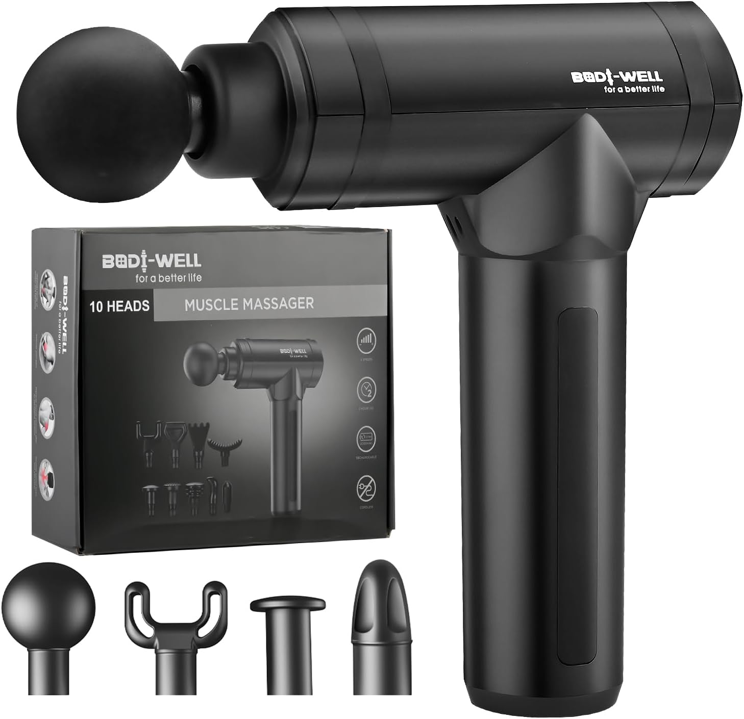 Massage Gun Deep Tissue – Back Muscle Massager w/High Torque Motor for Back Pain, Shoulder, Neck, Body, All Muscles Recover & Massage Massage Gun Deep Tissue – Back Muscle Massager w/High Torque Motor for Back Pain, Shoulder, Neck, Body, All Muscles Recover & Massage