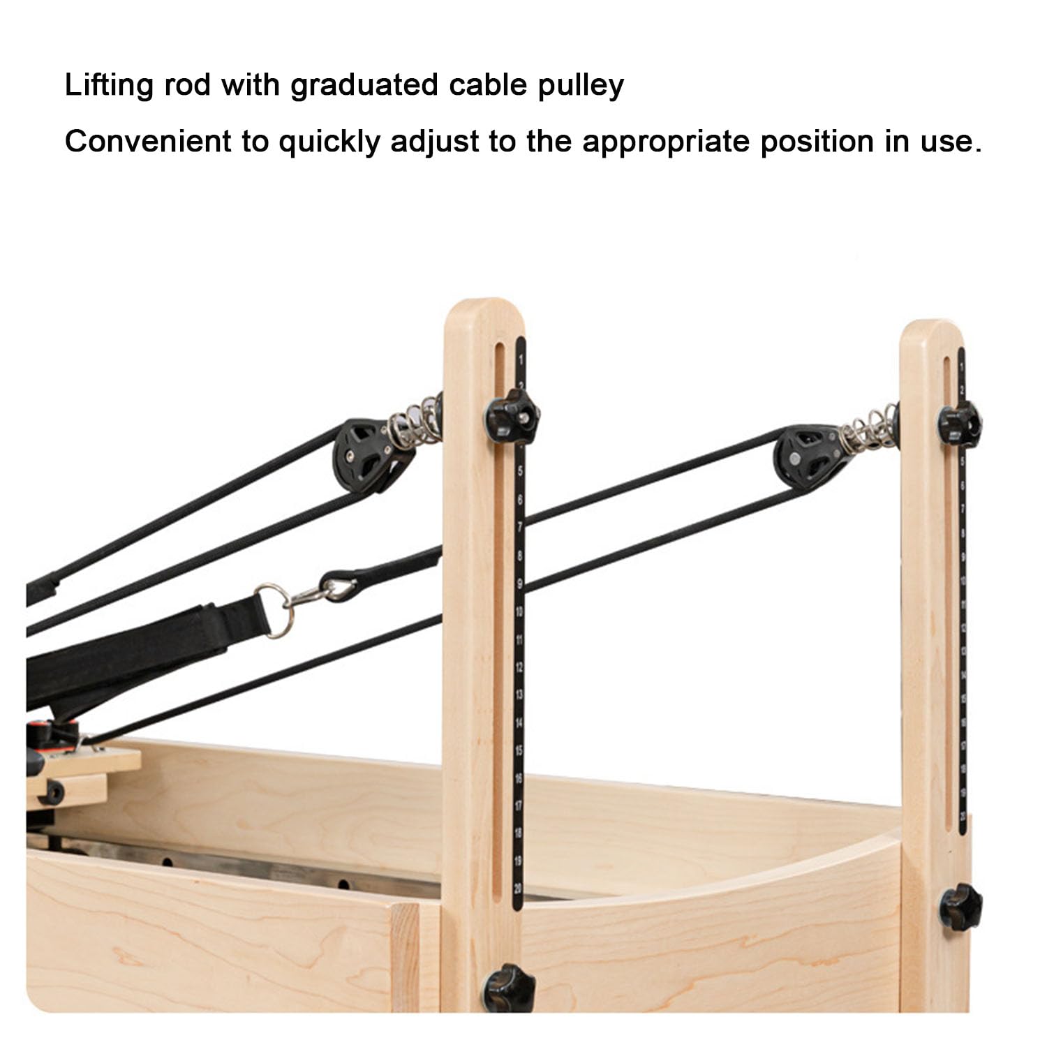 Pilates Reformer in legno per casa e studio, supporta fino a 350 kg, uso professionale