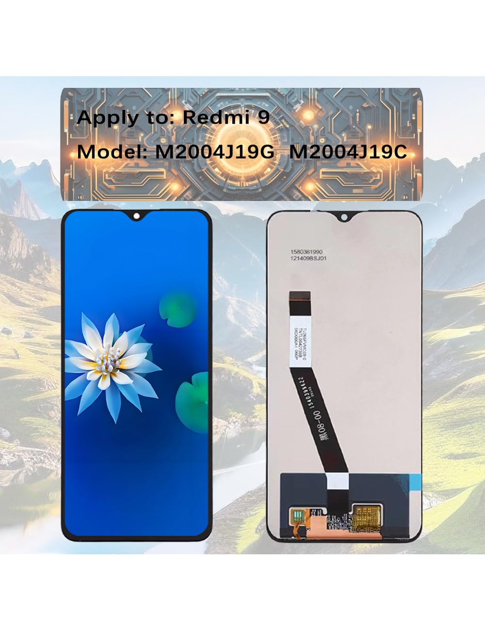 H&LYCYJ Pantalla de visualización para Xiaomi Redmi 9 M2004J19G M2004J19C LCD Reemplazo de pantalla con kit