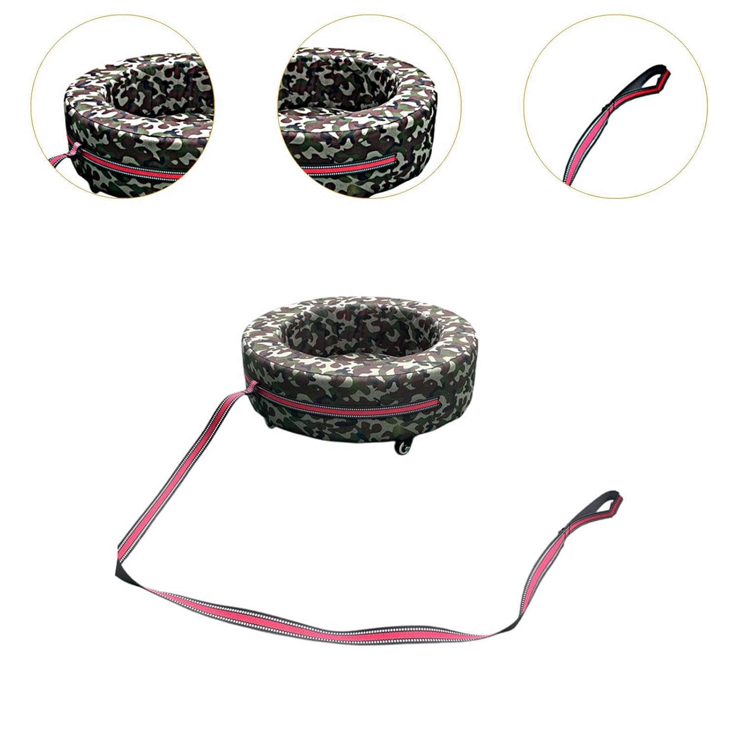 Simhoa Kids Hand Pulled Cart Children Tire Cart Gift Rotating Girls Toy with Wheels for Sports Birthday