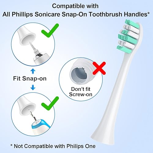 Miniatura 2 de MRYUESG Cabezales de repuesto compatibles con Philips Sonicare, paquete de 10, 5 blancos + 5 negros, cabezal de cepillo de dientes eléctrico MRYUESG