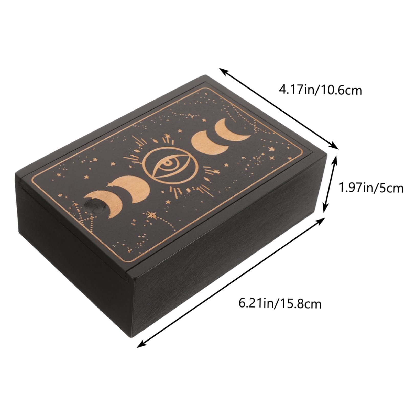 SUPVOX 1 Set Tarot Card Box Divination Deck Oracle Reading Vintage Tarot Card Case Tarot Cards Tarot Case Tarot Card Holders Tarot Card Rack Tarot Card Display Brackets Wooden Black
