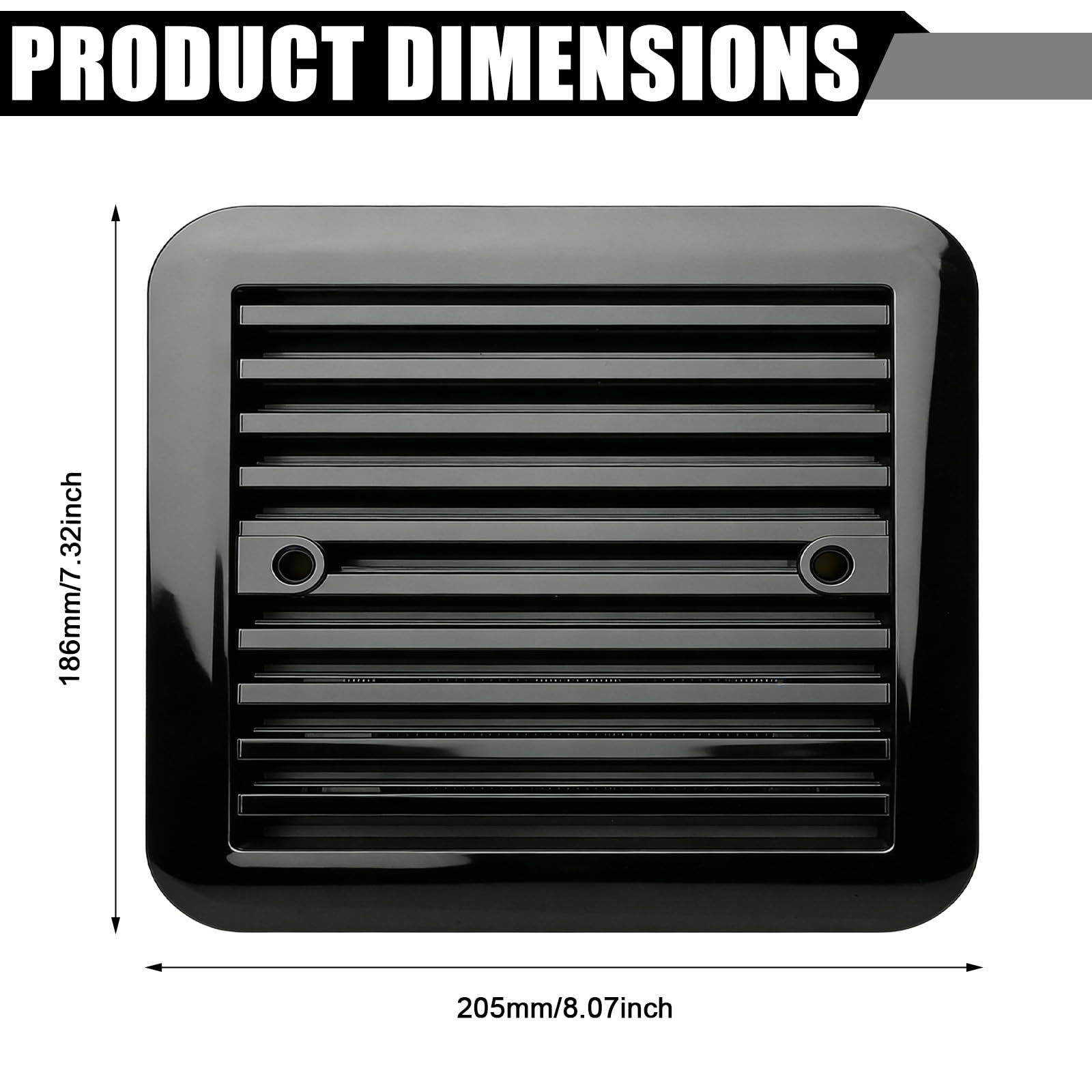 GOMETY Ventilador extractor para caravana, 12 V, ventilador con persianas, lado desechable, escape de aire, ventilador, ventilador de coche, camping, accesorios para autocaravana, remolque, caravana