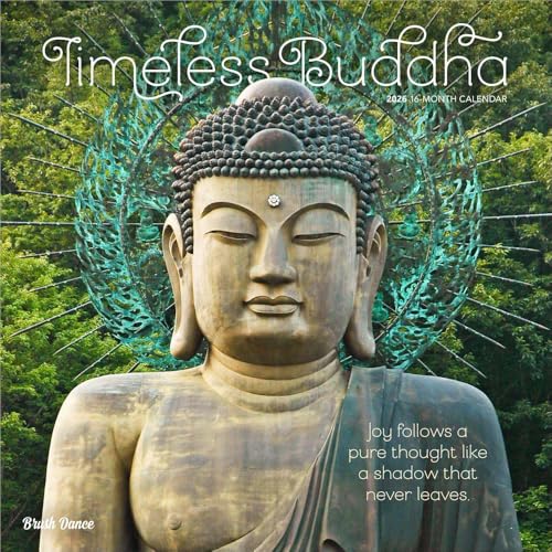 Timeless Buddha 2026 12 X 24 Inch (Hanging) Monthly Square Wall Calendar Plastic-Free