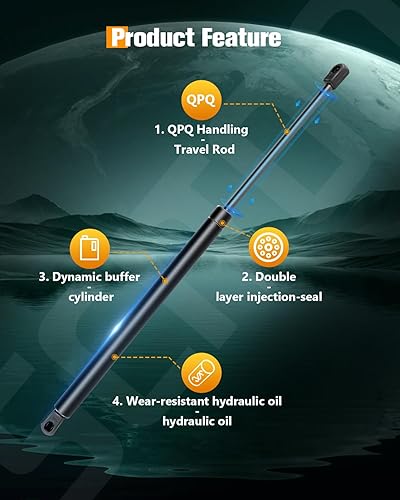 Vista 734 de SCITOO PM1017 - Soportes de elevación de 17.8 pulgadas para Hyundai Santa Fe 2007-2012 trasero izquierdo y derecho Liftgate Shock Struts 2pcs