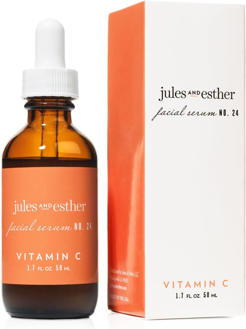1.7 Ounces, Natural and Organic, Best Anti Aging Facial Serum, Reduce Wrinkles and Fine Lines, Fade Sun Damage and Acne Scars, Tighten Skin, 18% Vitamin C + 10% Hyaluronic Acid + MSM