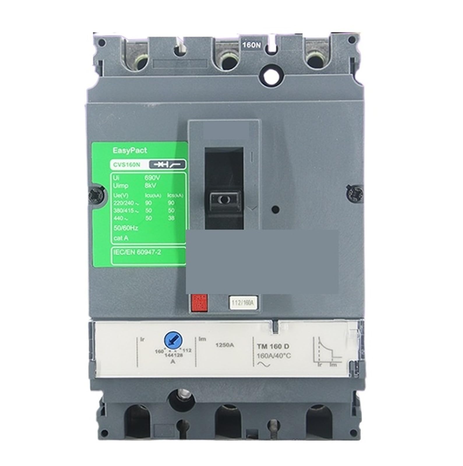Interruttore automatico in scatola stampata CVS160N TM160D 3P 3D 160A 50KA